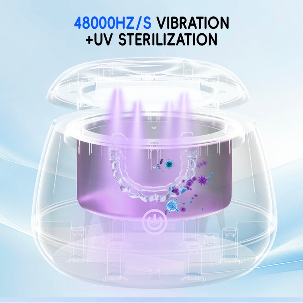 Ultrasonic Aligner And Denture Cleaner With UV Sterilization