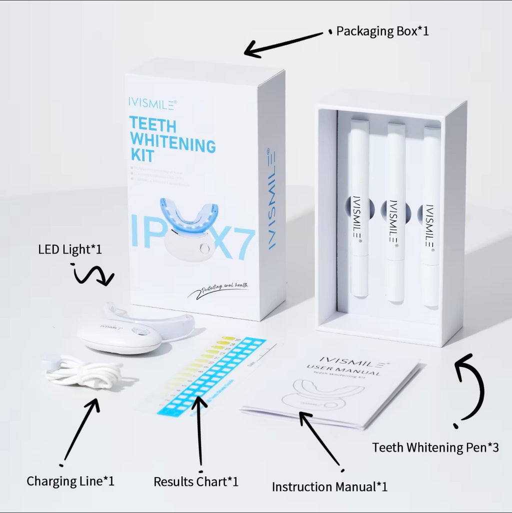 LED Teeth Whitening Kit - Professional Home Whitening System